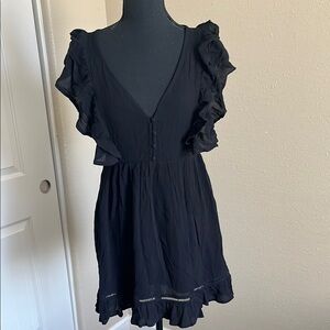 Forever 21 Black Ruffle Mini Dress